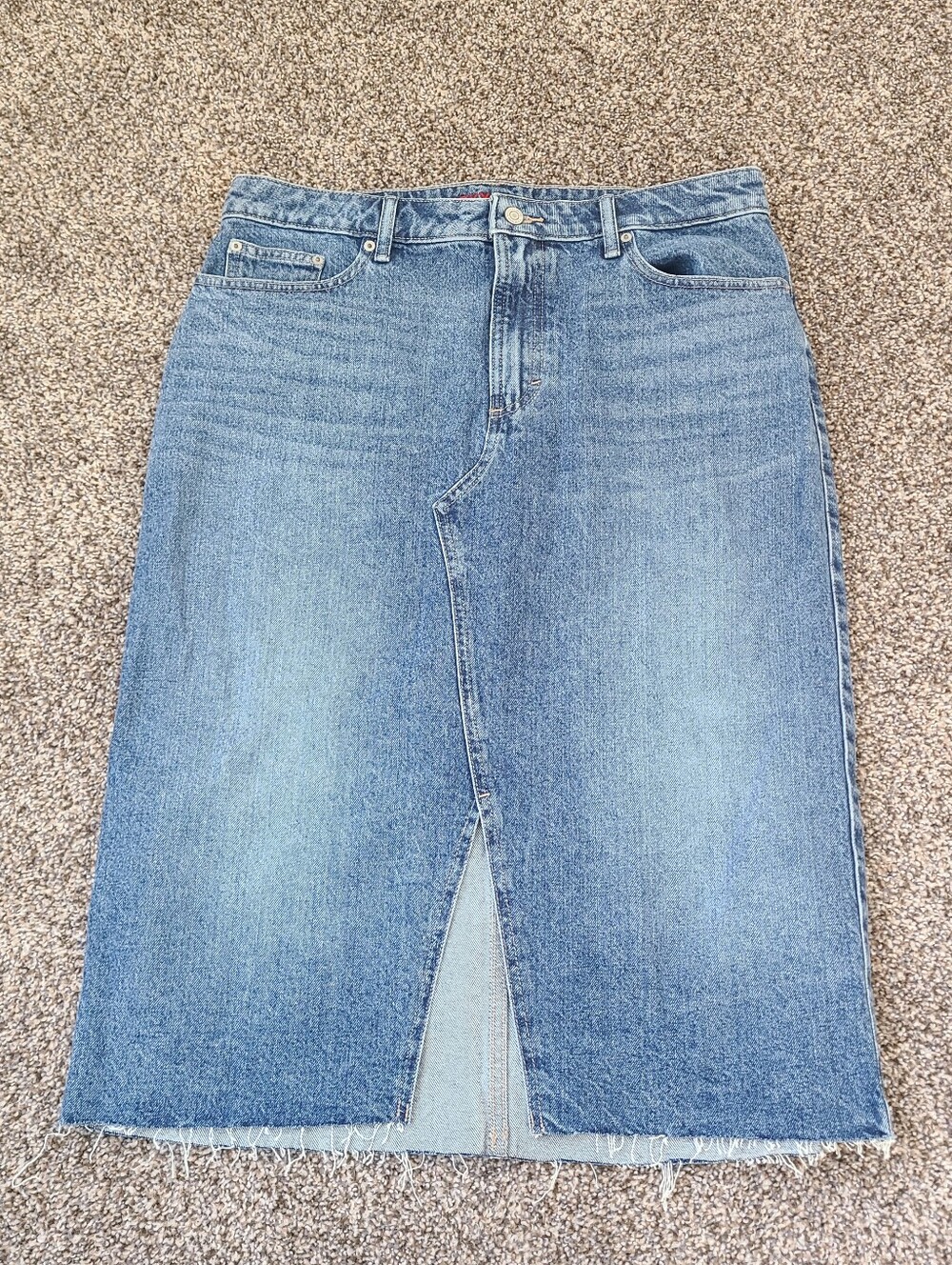 Lucky Brand Denim Midi Skirt Size 14